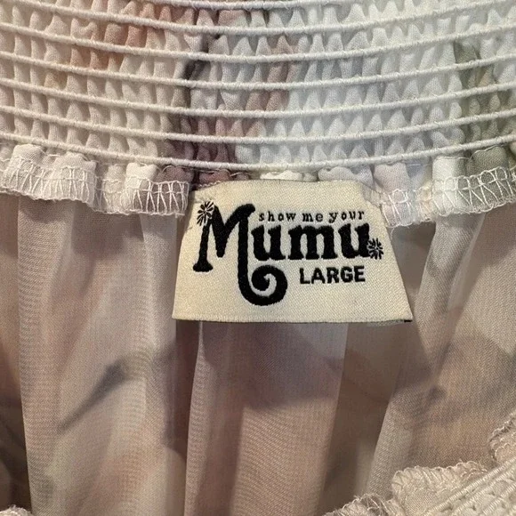 Show Me Your Mumu Hacienda Maxi Dress Floral Off Shoulder Womens Size Large - Picture 4 of 5